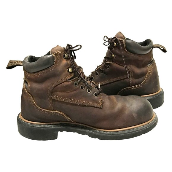 RED WING 415 DynaForce 6" ASTM Brown Leather Work Boots Mens 7/39 Made USA - Picture 5 of 10